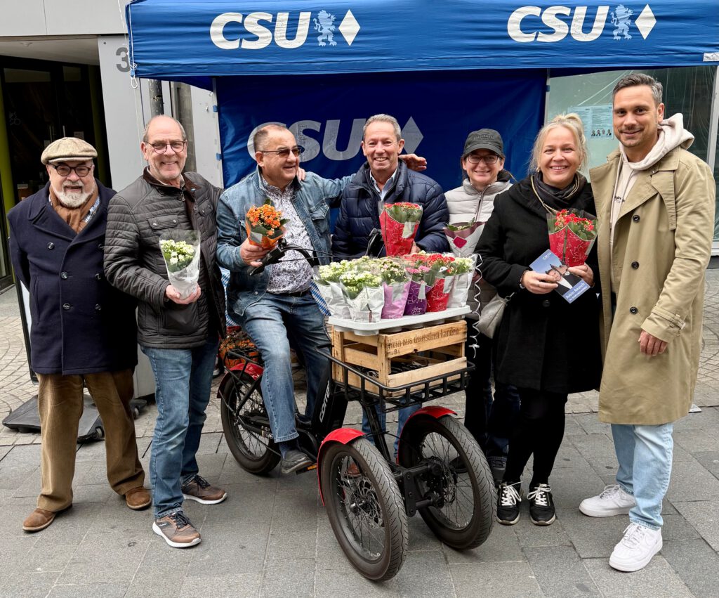 Blumenstand am verkaufsoffenen Sonntag